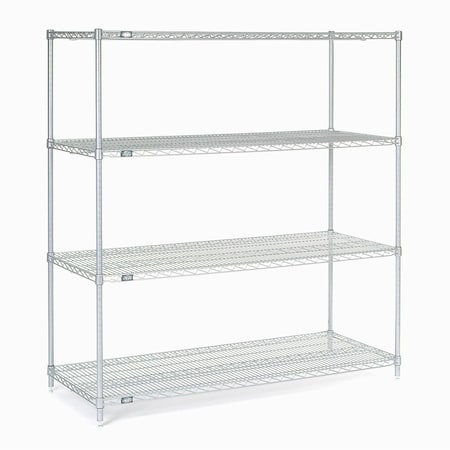 Nexel Chrome Wire Shelving, 60W X 18D x 63H 18606C